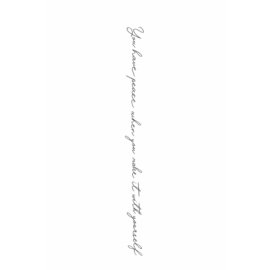 You Have Peace – Tatouage Dos Femme